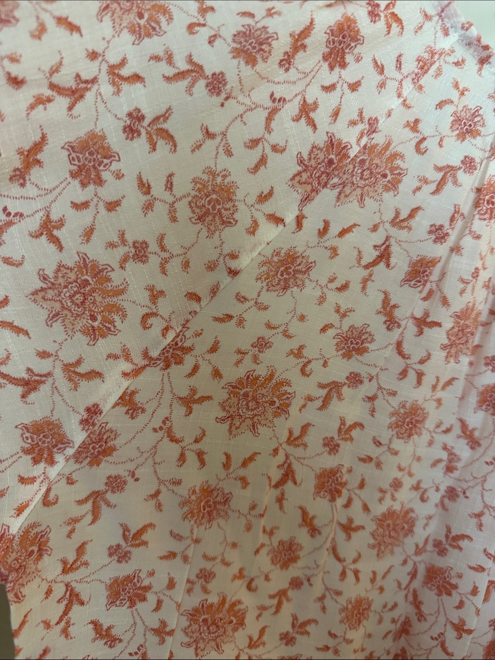 Lightweight Floral Peasant Blouse in Pink and Cream - Picture 5 of 5
